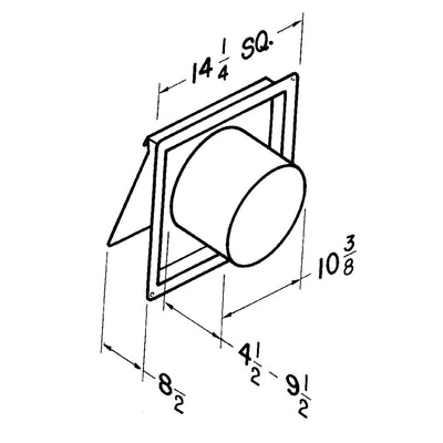 Broan-NuTone 506 430 CFM Chain Operated Through the Wall Ventilation Fan, White