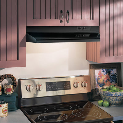 Broan-NuTone 423623 36-Inch Under-Cabinet 2-Speed Exhaust Fan and Light, Black