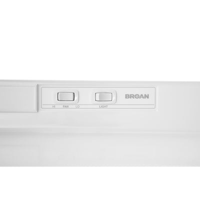 Broan-NuTone 42 Inch Convertible Under Cabinet 4 Way Range Hood w/ Light, White
