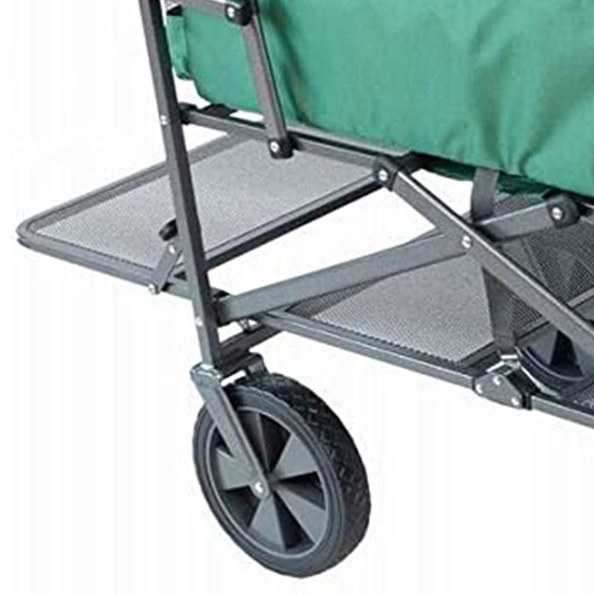 Mac Sports Heavy Duty Double Decker Collapsible Yard Cart Wagon, Green (Used)