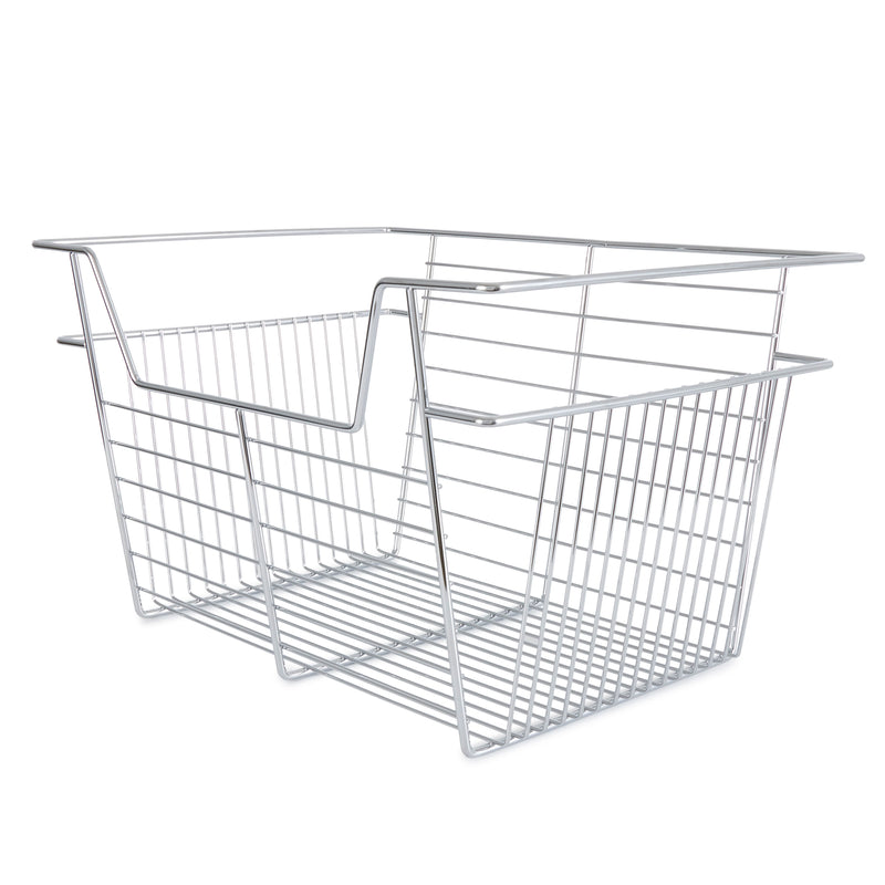 Rev-A-Shelf Sidelines CBSL-181410CR-3 18" Chrome Pullout Closet Basket (3 Pack)