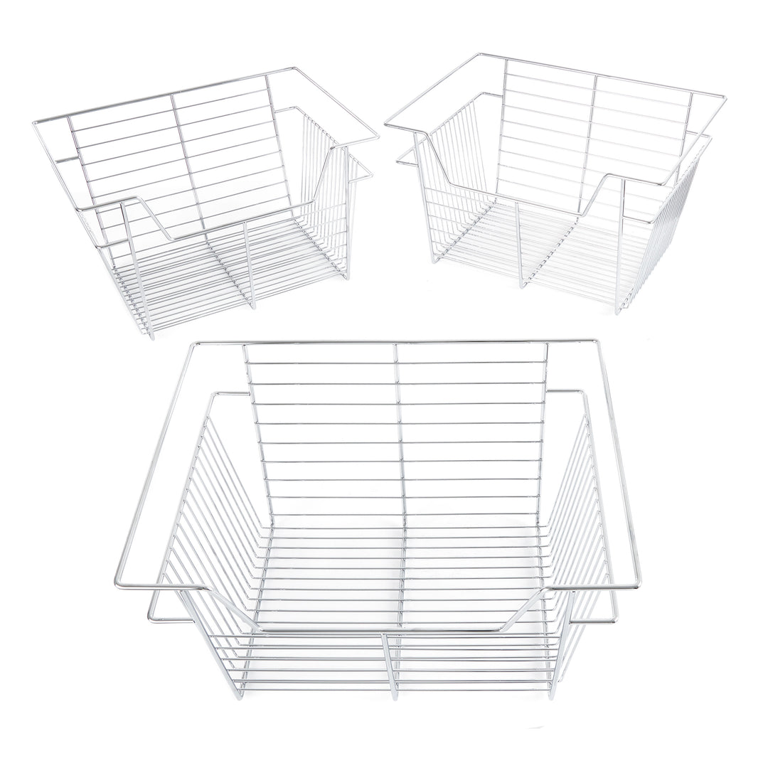 Rev-A-Shelf Sidelines CBSL-181410CR-3 18" Chrome Pullout Closet Storage Basket