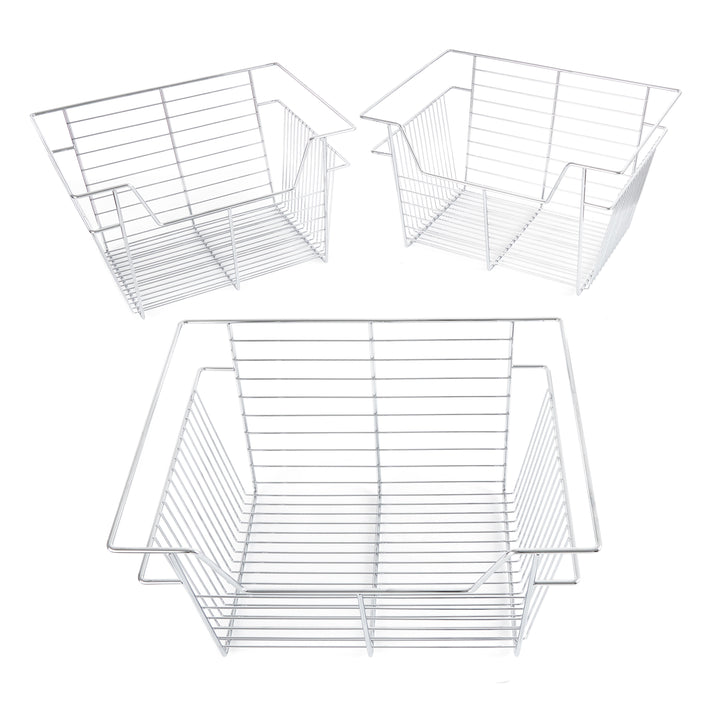 Rev-A-Shelf Sidelines CBSL-181410CR-3 18" Chrome Pullout Closet Storage Basket