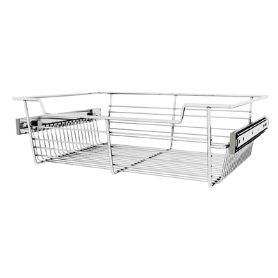 Rev-A-Shelf Sidelines CBSL-181405CR-3 18 In Chrome Pullout Closet Storage Basket
