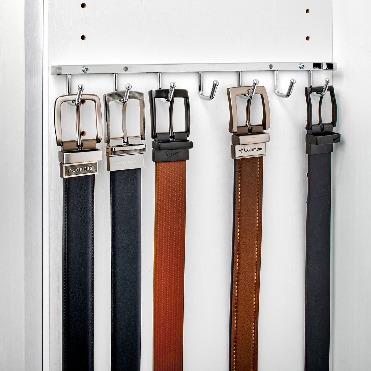 Rev-A-Shelf Sidelines 14" Chrome Closet Wall Belt Rack Organizer (Open Box)