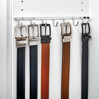 Rev-A-Shelf Sidelines 14" Chrome Closet Wall Belt Rack Organizer (Open Box)