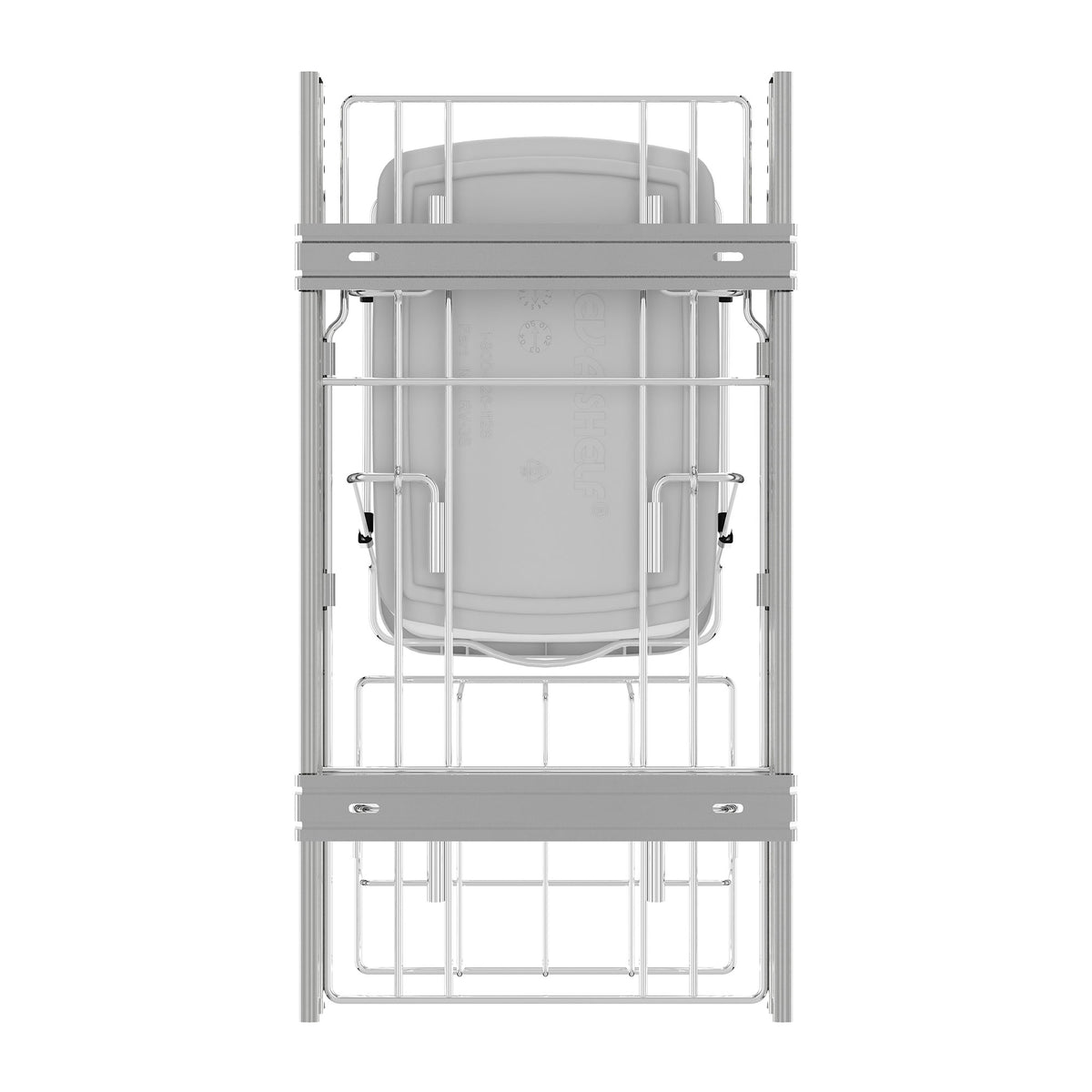 Rev-A-Shelf Pullout Trash Can 35 qt. for Kitchen Cabinets, White, RV-12KD-11C S