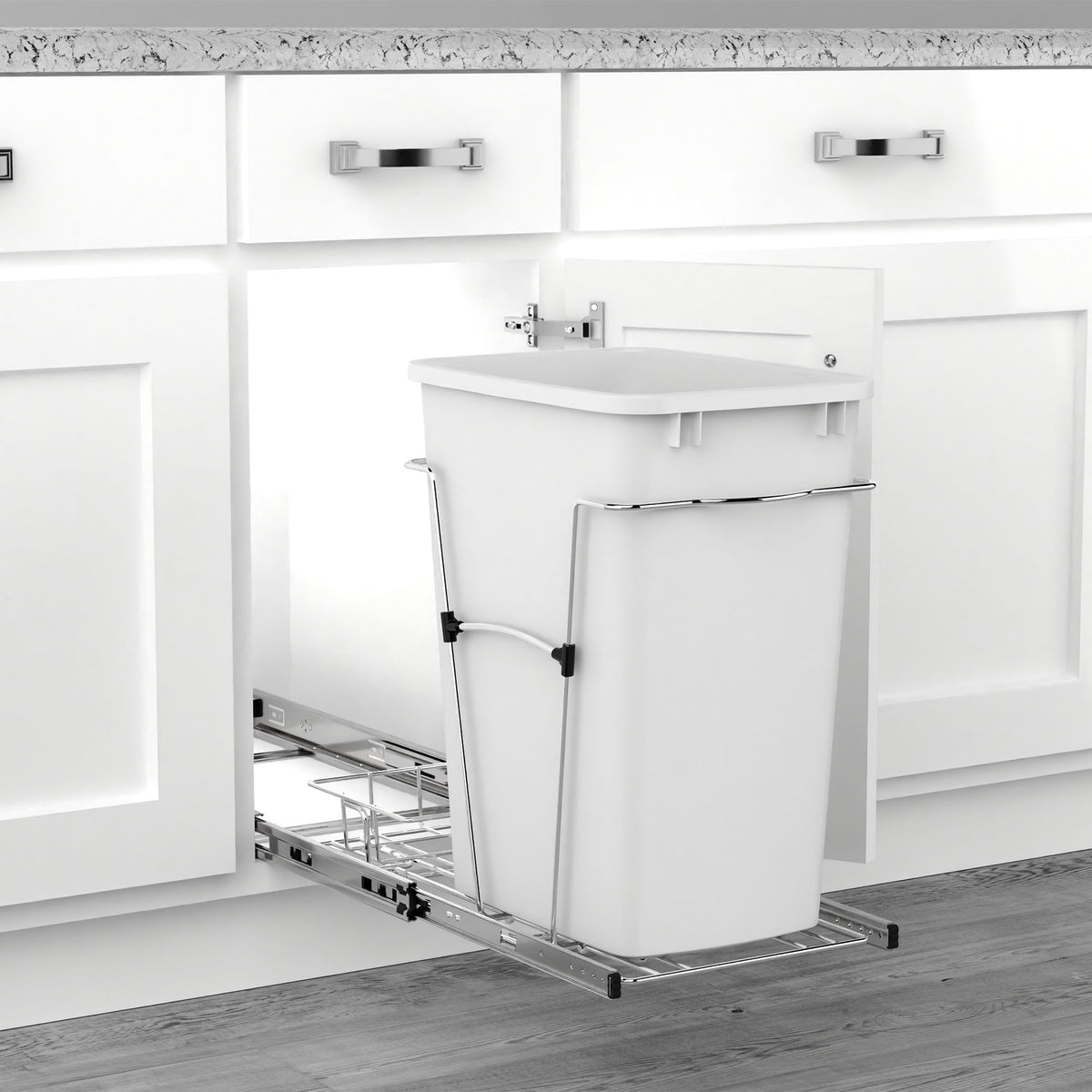 Rev-A-Shelf Single 35 Quart Pull Out Waste Container for Kitchens (Open Box)