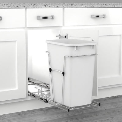 Rev-A-Shelf Single 35 Quart Pull Out Waste Container for Kitchens (Open Box)