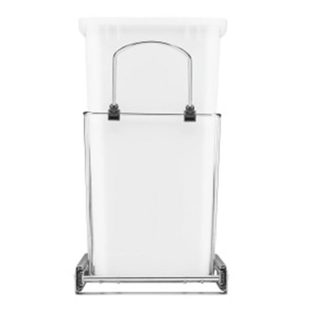 Rev-A-Shelf Pullout Trash Can 35 qt. for Kitchen Cabinets, White, RV-12KD-11C S