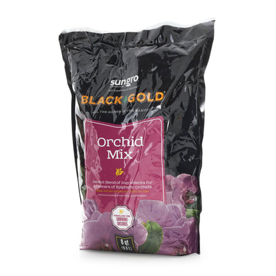 SunGro Black Gold Natural and Organic Orchid Potting Mix, 8 Quart Bag (10 Pack)