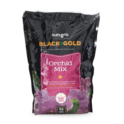 SunGro Black Gold Natural and Organic Orchid Potting Mix, 8 Quart Bag (10 Pack)