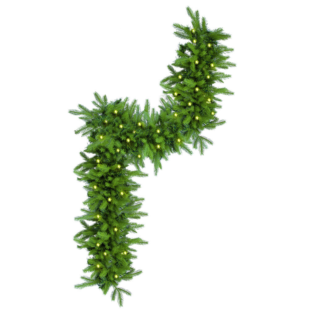 Easy Treezy Natural Pine 6 Ft Pre Lit Holiday Garland w/ White Lights (Open Box) - VMInnovations
