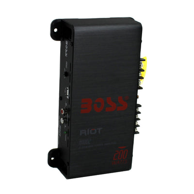 BOSS Audio R1002 200W 2-Channel RIOT Car Audio High Power Amplifier Amp (4 Pack)
