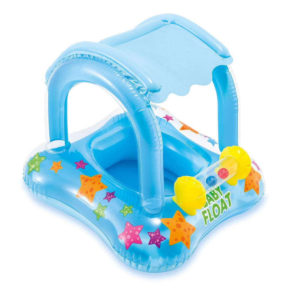 Inflatable UFO Lounge Chair Float Bundle w/ My Baby Float Inflatable Kiddie Raft