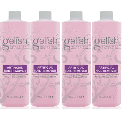 Gelish Artificial Refill Soak Off Gel Nail Polish Remover 16 Fluid Oz. (4 Pack) - VMInnovations