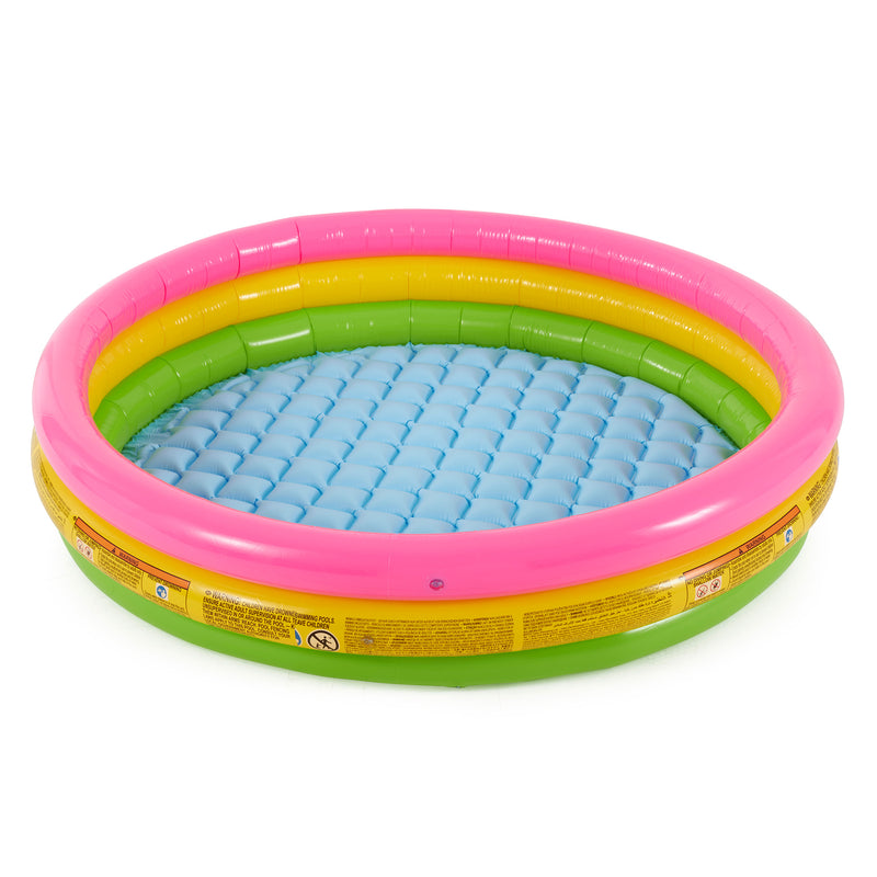 Intex 58" x 13" Inflatable Sunset Glow Colorful Backyard Kids Vinyl Splash Pool