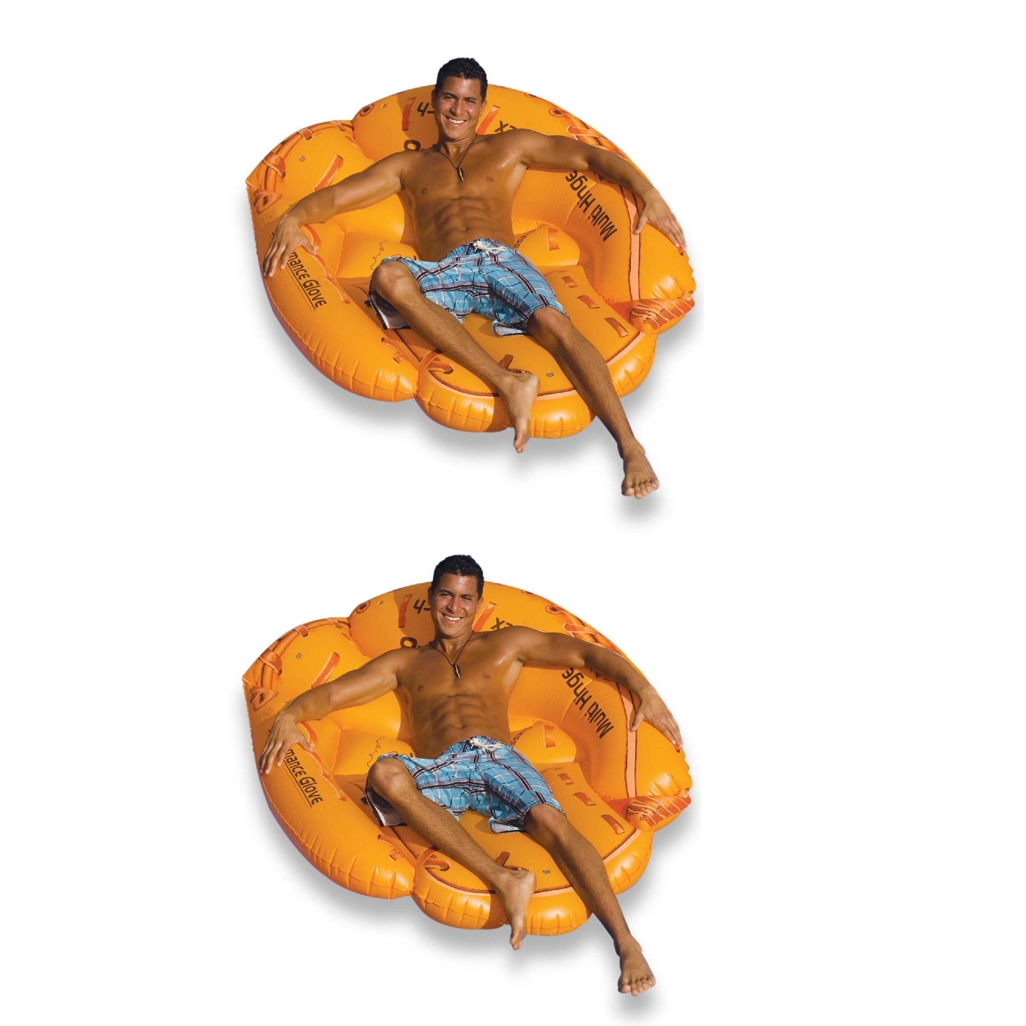 Swimline Giant Inflatable 62" Baseball Glove Swimming Pool Float (2 Pack) - VMInnovations