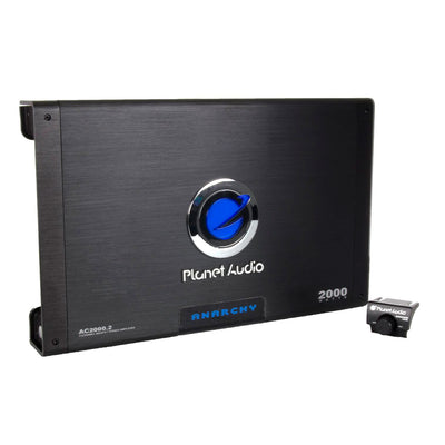 Planet Audio 2000W 2 Channel Car Amplifier Power Amp AC20002 + Remote (4 Pack)