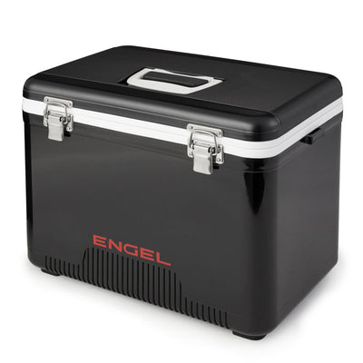 Engel 13 Quart 18 Can Odor Resistant Insulated Cooler Drybox, Black (Damaged)