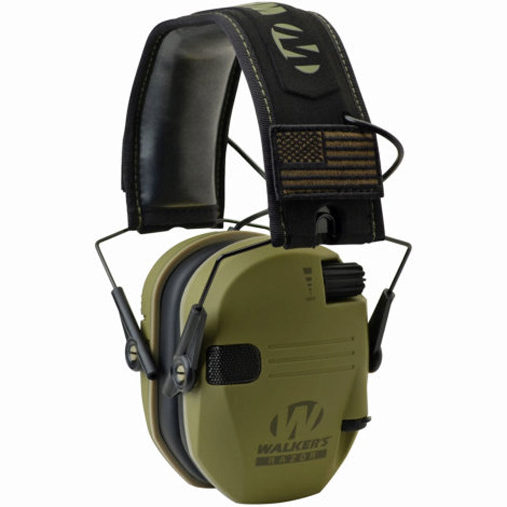 Walker's Razor Slim Shooter Patriot Electronic Protection Earmuffs with Case