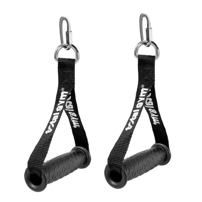 Total Gym Nylon Strap Handles, Strength Training Workout Accessory Set, Black