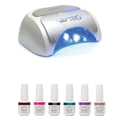 Gelish Nail Polish Dryer LED Lamp and Mini Sassy Intergalactic Glam Polish Set - VMInnovations