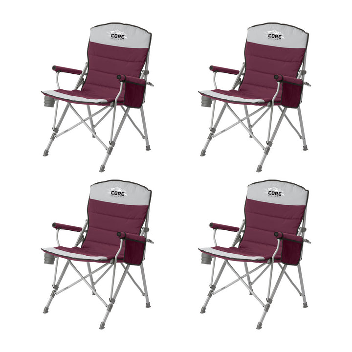 CORE Padded Arm Chair with Carry Bag, Gray (4 Pack) - VMInnovations