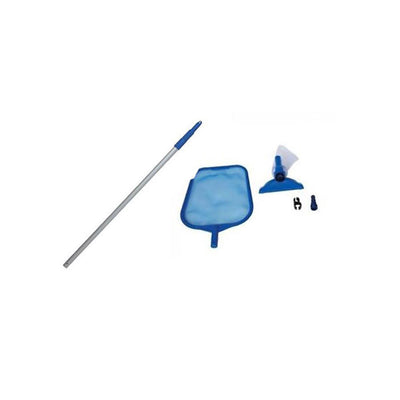 Intex Steel Frame Above Ground Pool & Maintenance Kit with Vacuum Skimmer & Pole