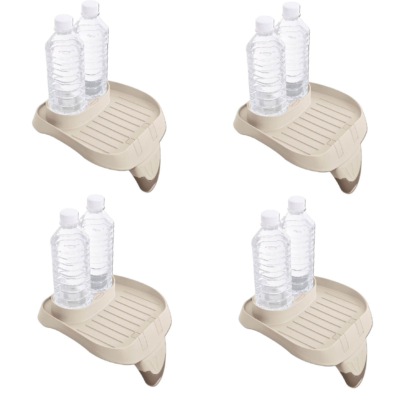 Intex PureSpa Attachable Cup Holder And Refreshment Tray Accessory, Tan (4 Pack)