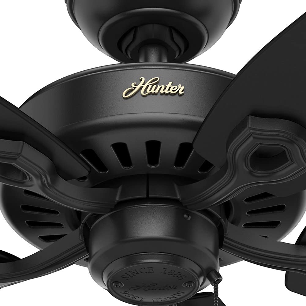 Hunter Fan Company Builder Elite 52 Inch Home Ceiling Fan, Matte Black(Open Box)