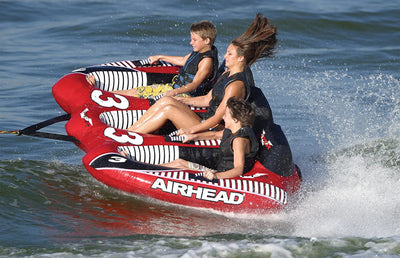 Airhead AHVI-F3 Viper 3 Triple Rider Cockpit Inflatable Towable Lake Water Tube