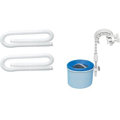Intex 1.25"Diameter Pool Pump 59" Replacement Hose (2 Pack) Pool Surface Skimmer