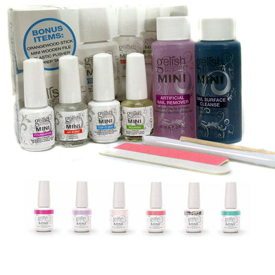 Gelish Royal Temptations Gel Nail Polish Set (6 Pack) & Basix Starter Kit