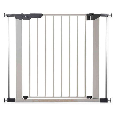 BabyDan Premier True Pressure Fit 28.9-36.7" Baby Gate w/ Extension Kit, Silver - VMInnovations