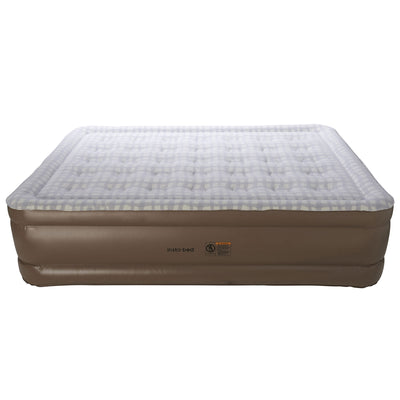 Insta-Bed Raised Inflatable Queen Air Bed with neverFLAT Pump, Plaid (Open Box)
