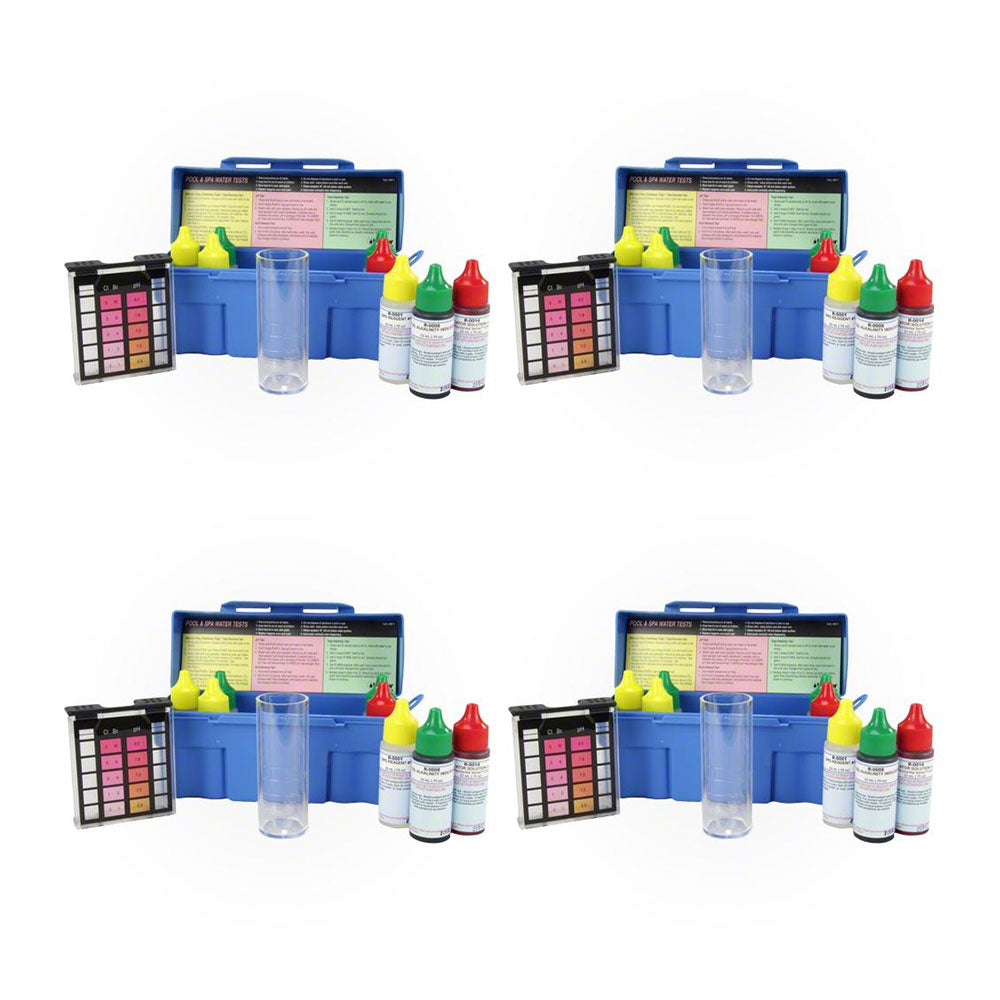 Taylor K-1004 Safety Plus Swimming Pool Chlorine Bromine Test Kit (4 Pack)