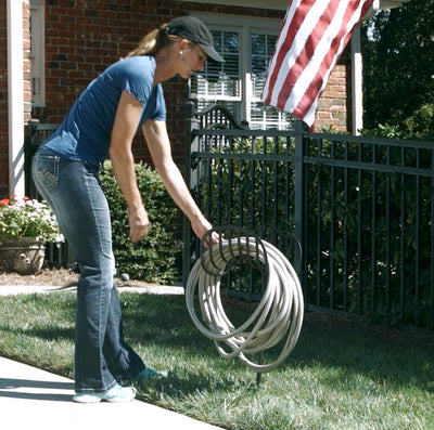 Liberty Garden Decorative Powder Coated Steel Garden Hose Storage (Open Box)