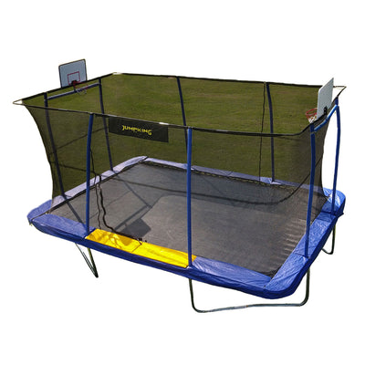 Jumpking  Rectangular Trampoline with Basketball Hoop Attachment (For Parts)