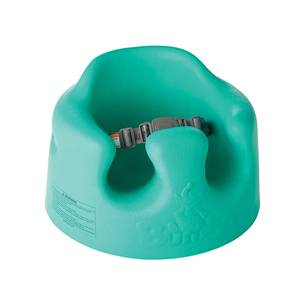 Bumbo Baby Infant Soft Foam Wide Floor Seat w/ 3 Point Adjustable Harness, Aqua