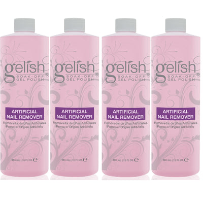 Gelish Artificial Refill Soak Off Gel Nail Polish Remover 16 Fluid Oz. (4 Pack)