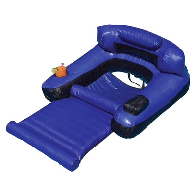 Inflatable Nylon  U-Seat Float (2 Pack) Bundled w/ Inflatable Floating Lounger - VMInnovations