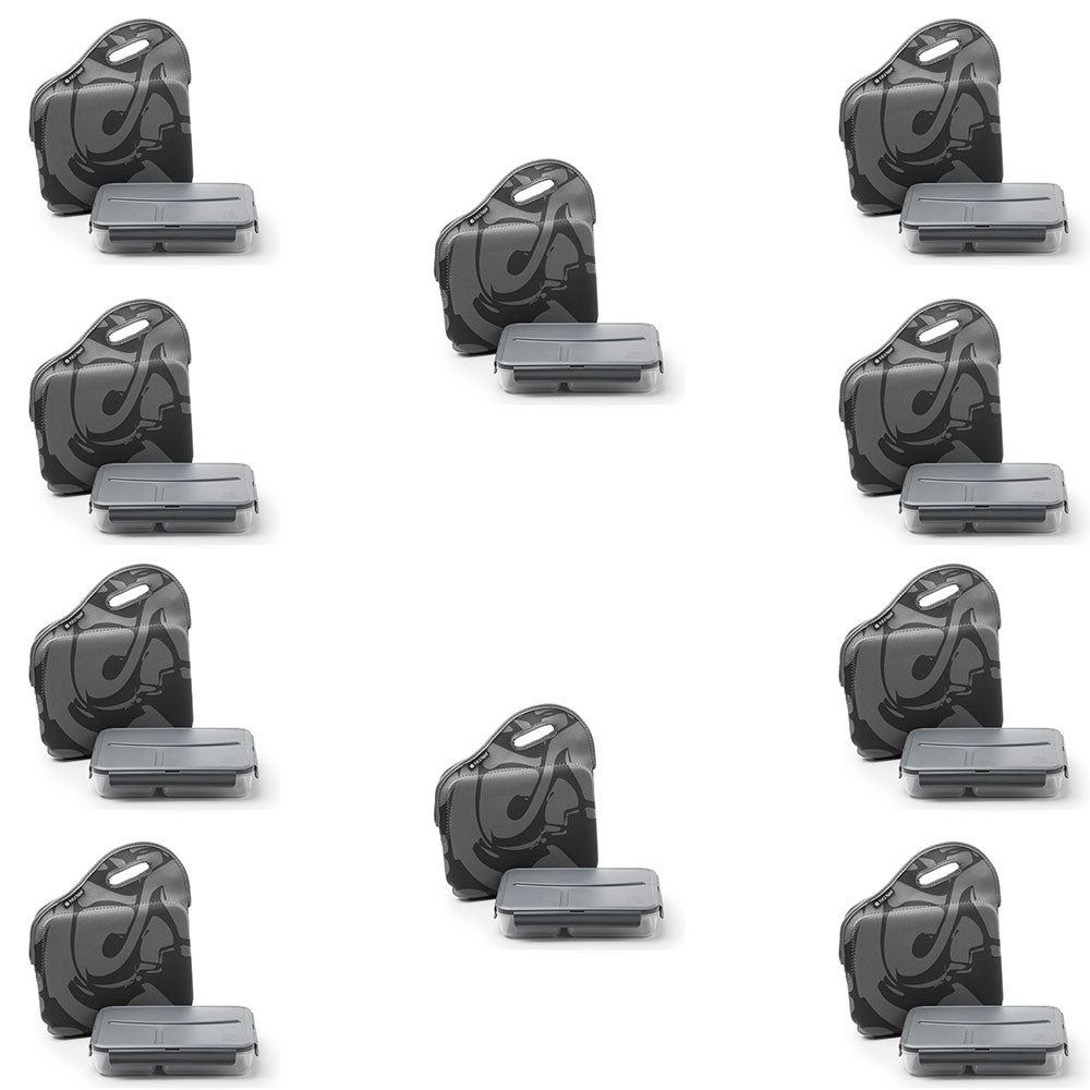 Life Story Sealing Clamp Down Snack Box and Zipper Carry Case, Gray (10 Pack) - VMInnovations