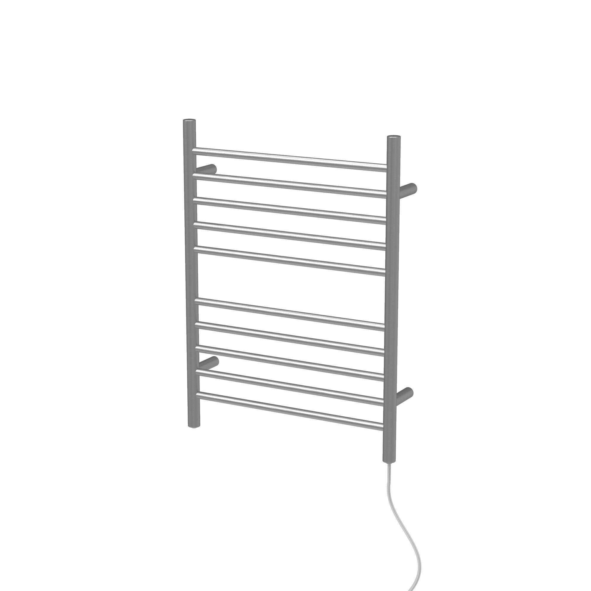Amba Radiant 10 Bar Straight Heated Towel Warmer, Brushed Finish (Open Box)