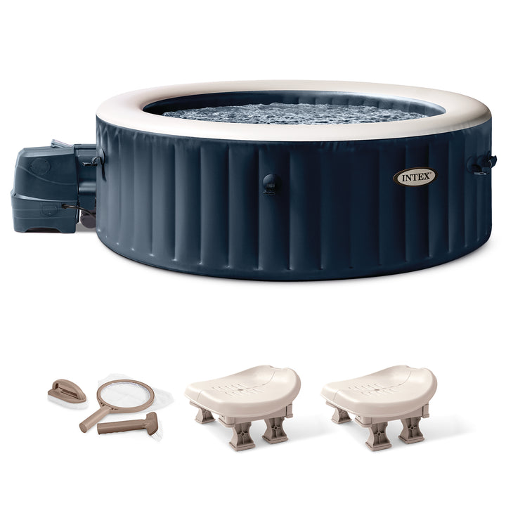 Intex PureSpa Plus Portable Inflatable Hot Tub with Accessory Kit & 2 Seat Spas