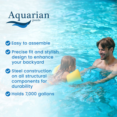 Aquarian Phoenix 21' x 52" Round Steel Frame Above Ground Outdoor Swimming Pool