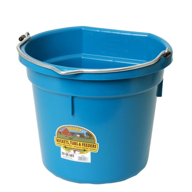 Little Giant All Purpose Heavy Duty Flat Back 20 Quart Plastic Bucket (Open Box)