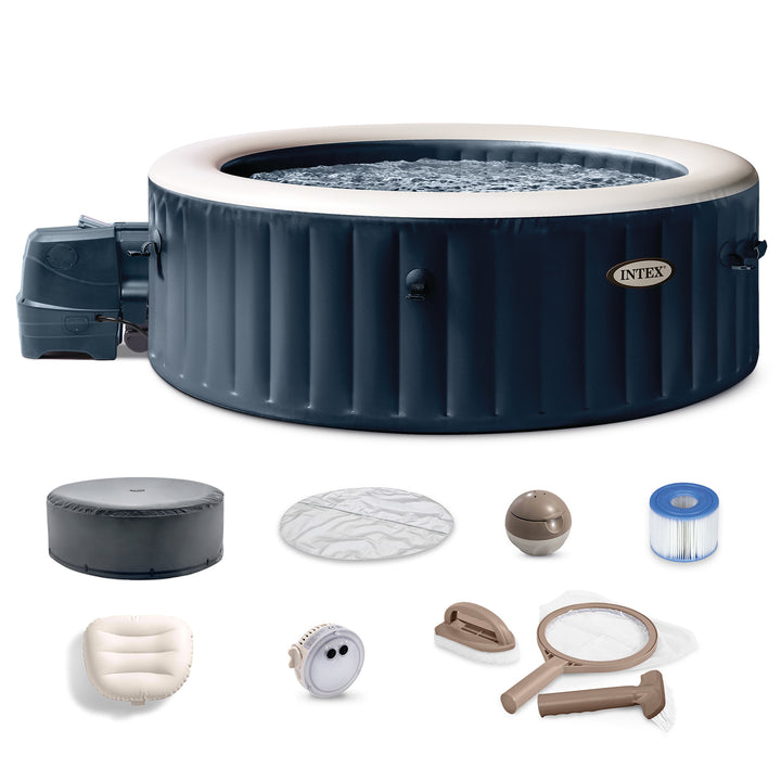 Intex PureSpa Plus Portable Inflatable Hot Tub Bubble Jet Spa w/ Accessory Kit