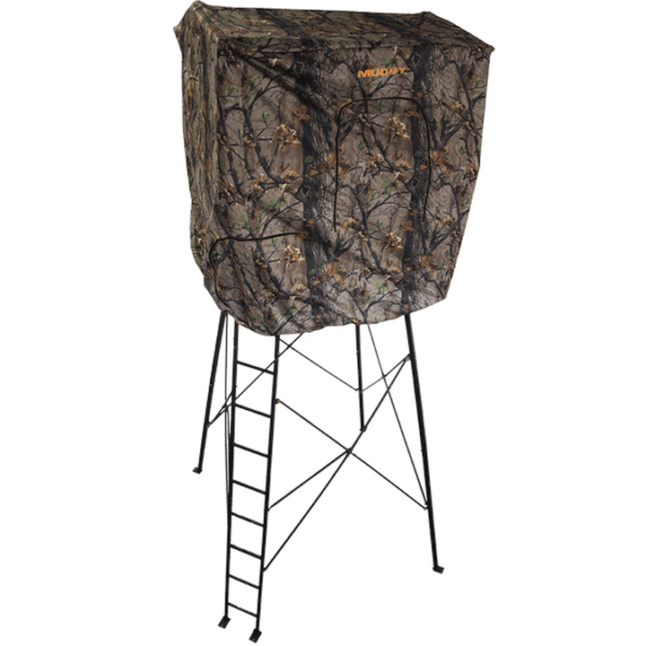 Muddy Steel 7' Quad Pod Hunting Blind Cover, Camo, Stand Not Included, 2 Pack