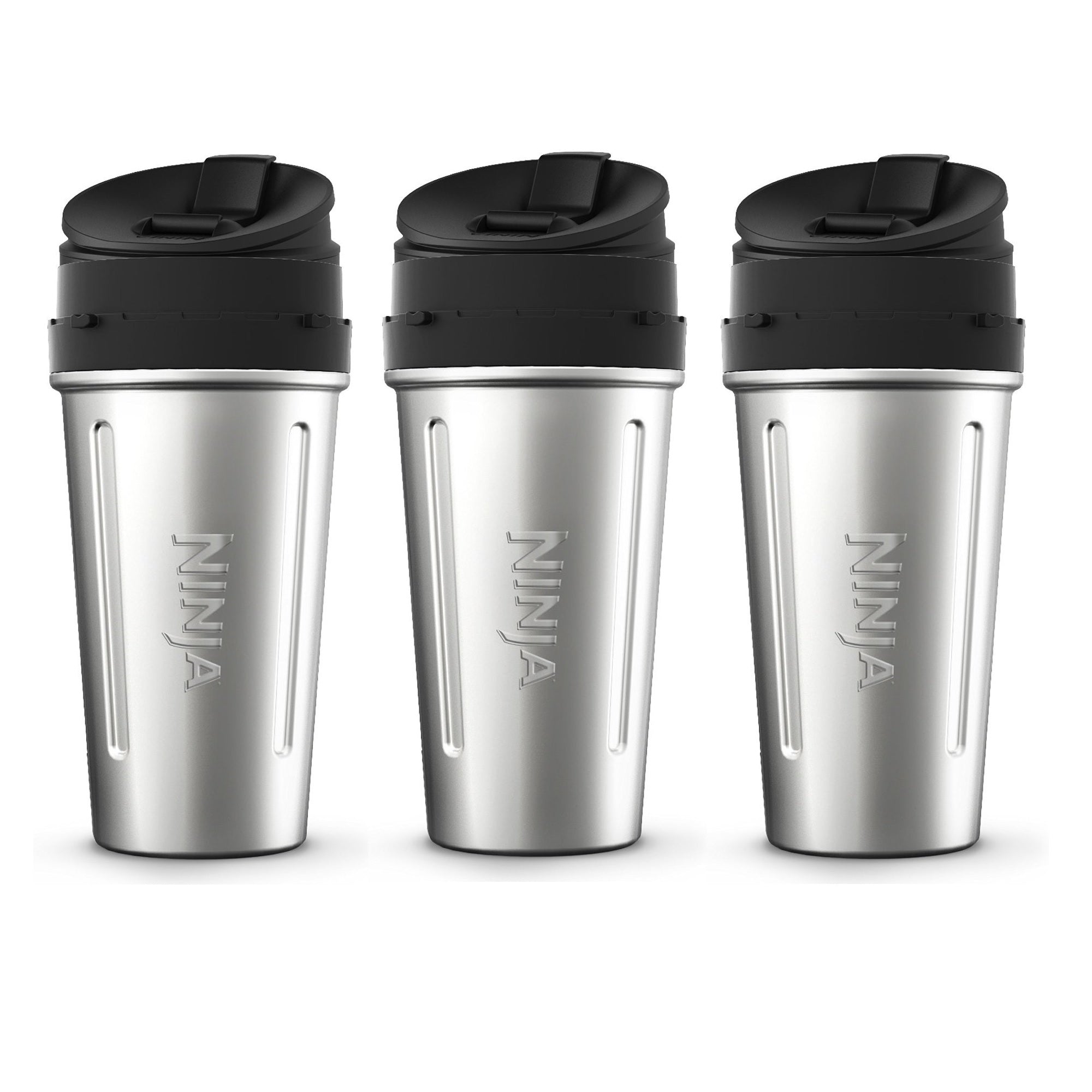 SharkNinja 24 Oz Stainless Steel Ninja Cup w/ Sip & Seal Lid (3 Pack)